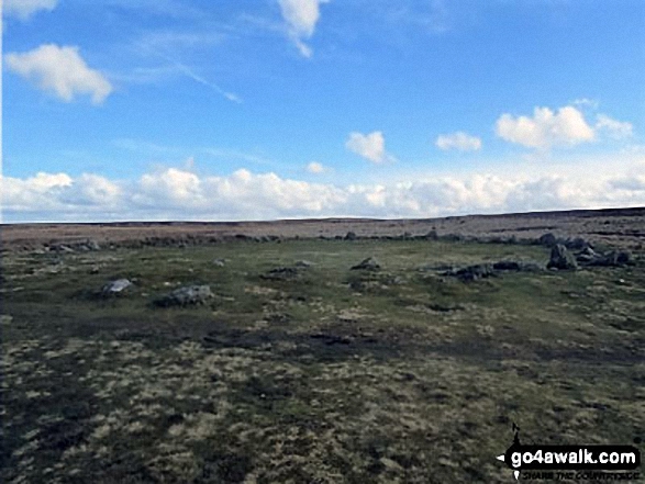 Stone Circle on the way up Heughscar Hill