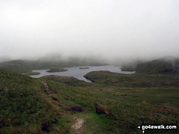 Walk c304 Beda Head and Place Fell from Howtown - Cloud cover over Angle Tarn (Martindale)