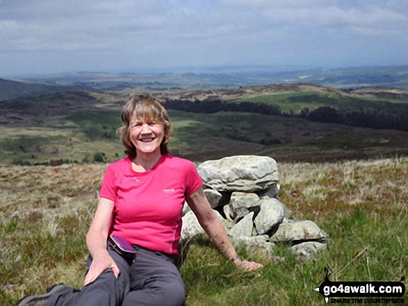 Walk c472 The Naddle Horseshoe from Hazel Shaw - Me is on Hare Shaw summit