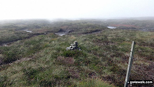 Walk du129 Chapelfell Top from St John's Chapel - Cairn on the summit of Chapelfell Top