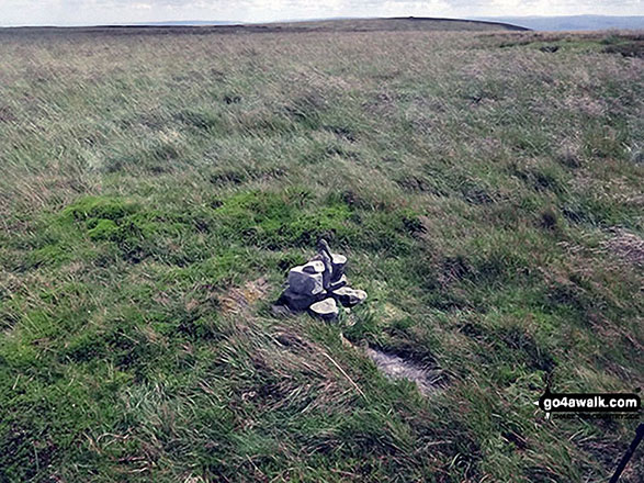 Walk c407 Little Fell (Burton Fell), Mickle Fell and Murton Fell from Hilton - Rebuilt Cairn on Little Fell (Burton Fell) but still very small