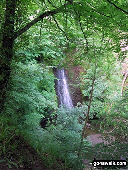 The waterfall at Falling Foss Tea Gardens, Sneaton Forest near Whitby Walking Wainwright's Coast to Coast Walk 2011