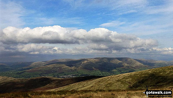 The Howgills from Calf Top summit 