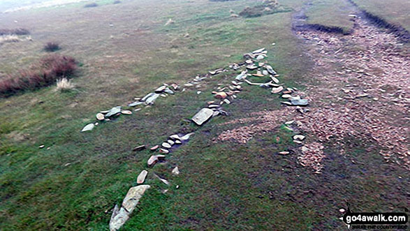 Walk c150 Black Combe from Whicham Church, Silecroft - A helpful arrow leading to Black Combe summit