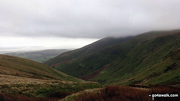 Walk c439 Black Combe and White Combe from Whicham Church, Silecroft - Looking back over Black Combe and Whitecombe Screes from White Combe