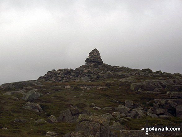 Walk c106 Carrock Fell and High Pike (Caldbeck) from Mosedale - Carrock Fell summit cairn