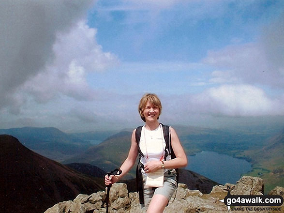 Walk c397 The Buttermere Fells from Buttermere - On the summit of High Stile