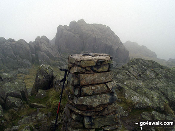 Walk c402 Harter Fell and Hard Knott from The Woolpack Inn, Eskdale - Harter Fell (Eskdale) summit Trig Point