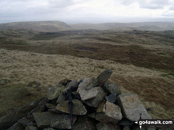 Walk c204 The Longsleddale Horizon from Stockdale - Grey Crag (Sleddale) summit cairn