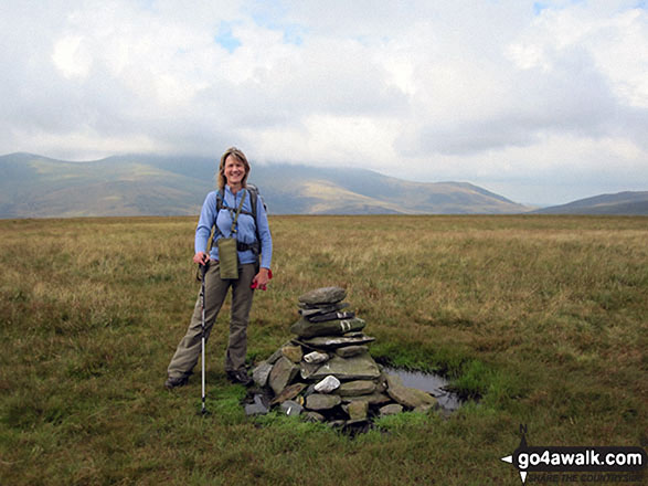 Walk c245 Blencathra from Mungrisdale - On the summit of Mungrisdale Common