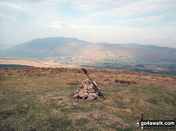 Walk c168 Great Mell Fell from Brownrigg Farm - Great Mell Fell summit cairn