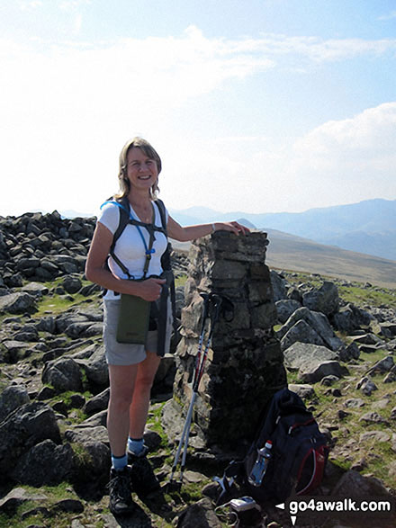 Me beside the Trig Point on High Raise (Langdale) Summit