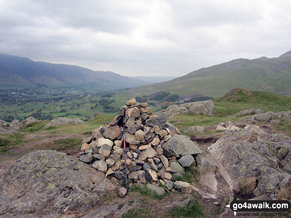 Walk c334 High Rigg from Legburthwaite - The cairn on the summit of High Rigg