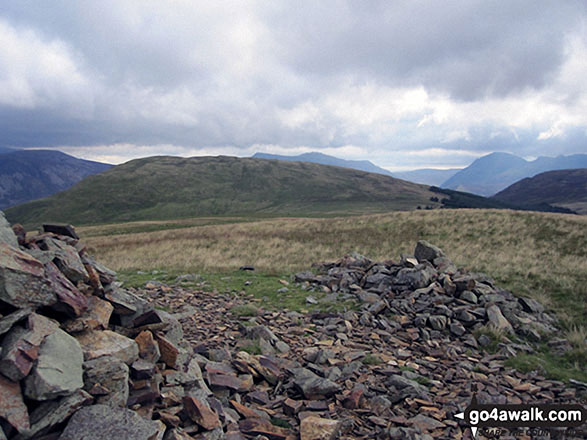 Walk c340 Grike, Crag Fell and Lank Rigg from Scaly Moss - Crag Fell summit cairn