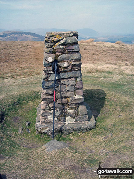 Walk c309 Great Mell Fell, Little Mell Fell and Gowbarrow Fell - Little Mell Fell summit Trig Point