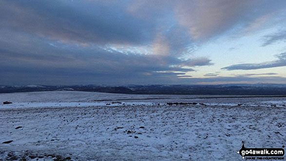 Walk l112 Pendle Hill via Boar Clough from Barley - The lovely skies over Pendle Hill (Beacon or Big End)