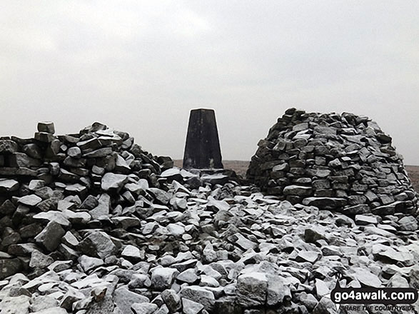 Cold Fell Pike (Geltsdale) Summit living up to its name under a light dusting of snow