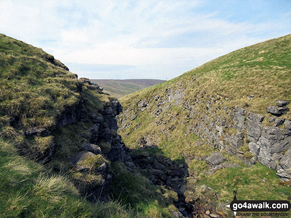 Walk c407 Little Fell (Burton Fell), Mickle Fell and Murton Fell from Hilton - Siss Gill from Christy Bank