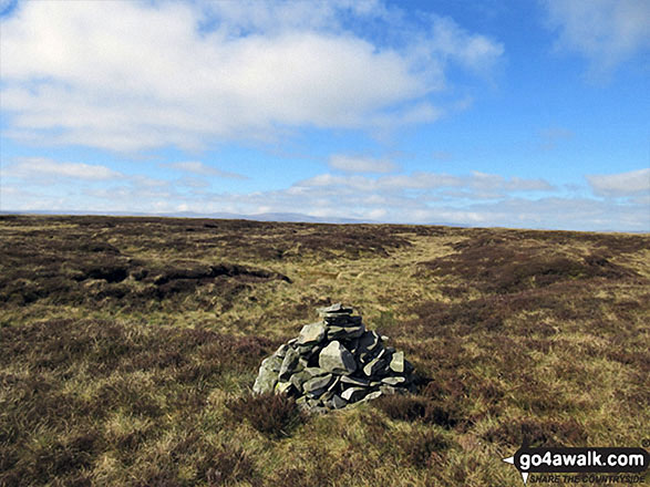 Walk du116 The Dodd and Killhope Law from Killhope Cross - The summit cairn on The Dodd