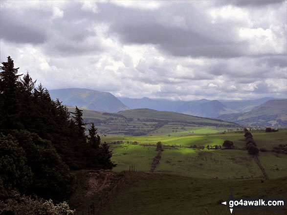 Harrot (centre) and Whiteside (Crummock) (centre left), Mellbreak (centre right) and Fellbarrow (far right) from Setmurthy Common (Watch Hill)