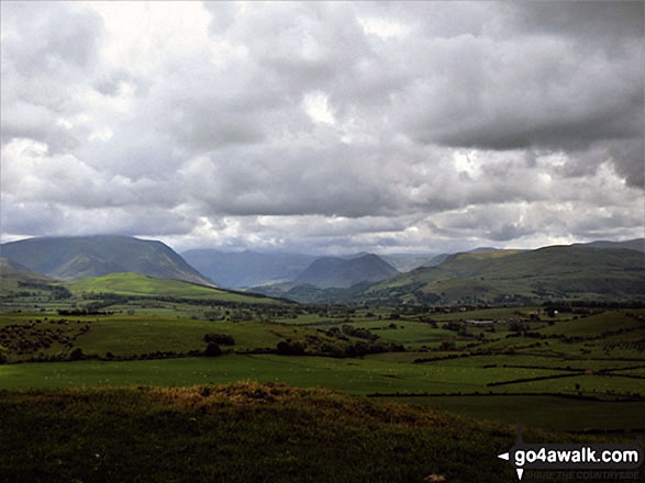 Whiteside (Crummock) (left), Mellbreak (centre) and Fellbarrow (right) from Setmurthy Common (Watch Hill)