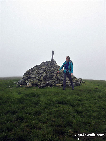 Walk du116 The Dodd and Killhope Law from Killhope Cross - Made it! Me on the summit of my Killhope Law, final English Nuttall