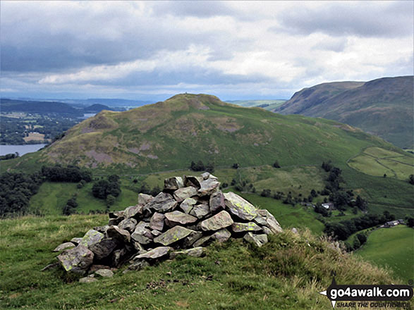 Walk c155 The Knott and Place Fell from Patterdale - Hallin Fell from a viewpoint on the descent from High Dodd (Sleet Fell)