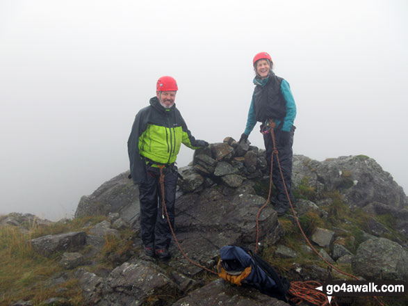 On the summit of Pillar Rock Feeling rather pleased with ourselves