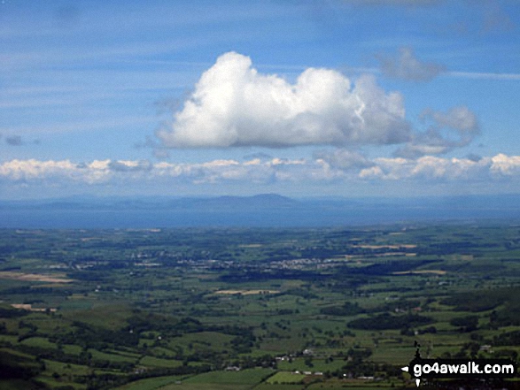 Walk c408 Grisedale Pike and Causey Pike from Braithwaite - Looking North West to The Solway Firth and Criffel from Hopegill Head