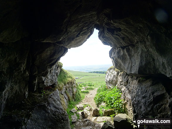 Walk ny202 Malham from Settle - Looking out from Jubilee Cave