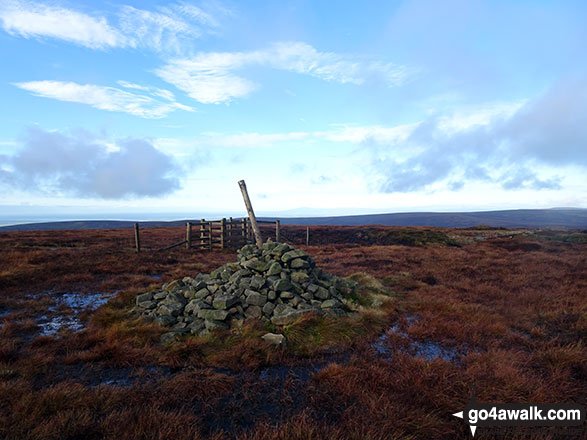 Walk l152 Paddy's Pole (Fair Snape Fell) and Saddle Fell from nr Chipping - Fair Snape Fell summit cairn