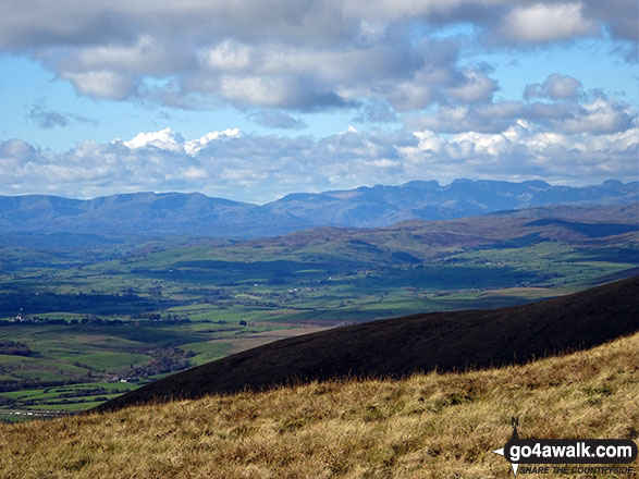 Walk c307 Arant Haw, Calders and The Calf from Sedbergh - The Lake District from Arant Haw