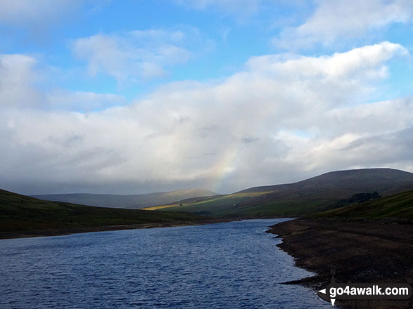 Walk ny117 Little Whernside and Great Whernside from Scar House Reservoir, Nidderdale - Scar House Reservoir