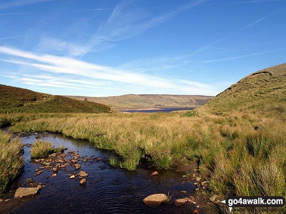 Walk ny125 Nidderdale from Scar House Reservoir, Nidderdale - Reaching the path down to Scar House Reservoir