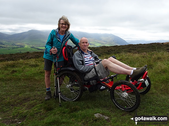 Walk c461 Great Sca Fell and Knott from Over Water - Going up Binsey with my husband