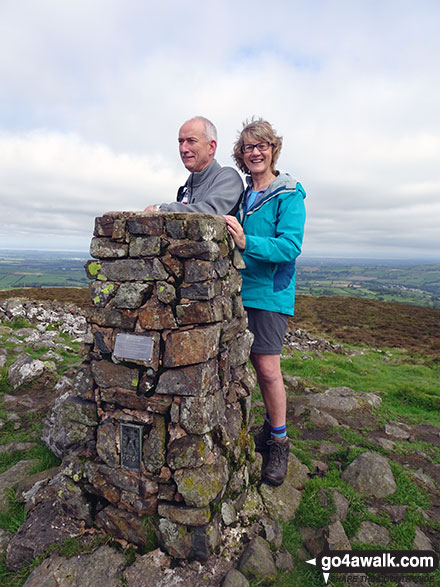 Walk c461 Great Sca Fell and Knott from Over Water - On the summit of Binsey with my husband