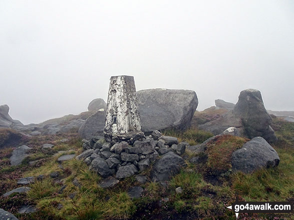 Wolfhole Crag summit trig point 