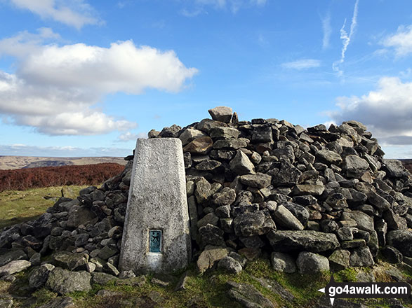 Alphin Pike summit cairn and trig point 