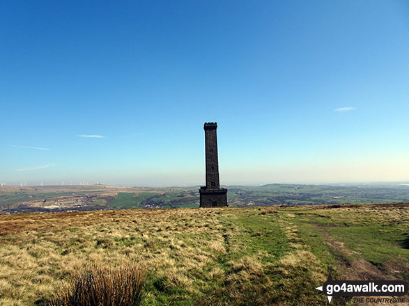 Walk gm198 Bull Hill from Holcombe - Ramsbottom from Peel Tower