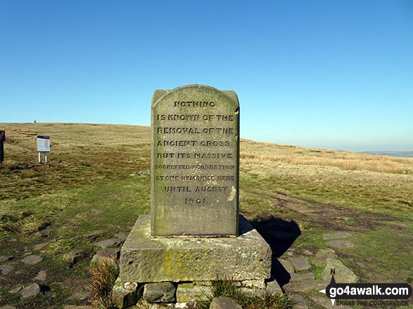 Walk gm198 Bull Hill from Holcombe - Pilgrim's Cross on Holcombe Moor