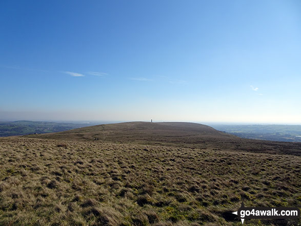 Walk gm156 Bull Hill and Peel Monument from Holcombe - Peel Tower from the summit of Bull Hill (Holcombe Moor)