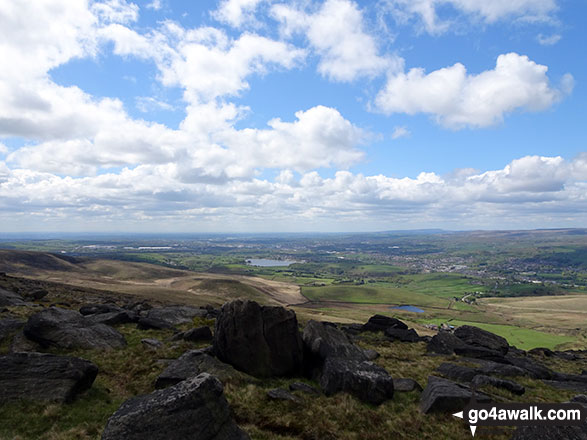 Littleborough and Hollingworth Lake from the summit of Blackstone Edge