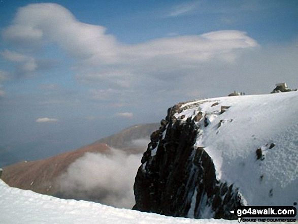 Looking East to the summit of Ben Nevis under a blanket of snow 