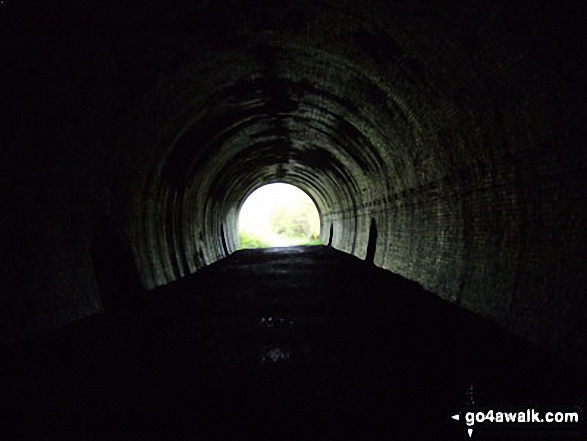 Walk d173 Chelmorton from Wye Dale - The Monsal Trail where it passes through a tunnel in Wye Dale