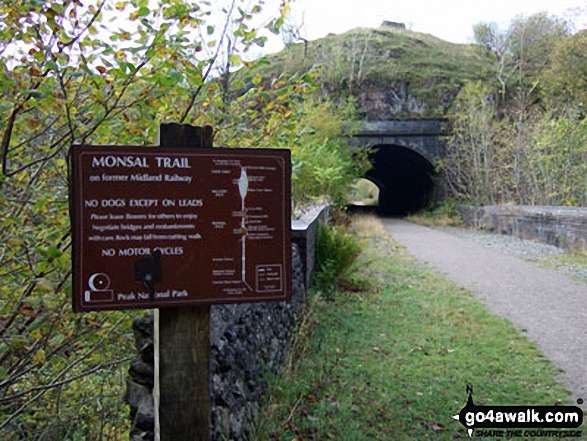 Walk d265 The Monsal Trail and Taddington from Wye Dale - The Monsal Trail in Wye Dale 