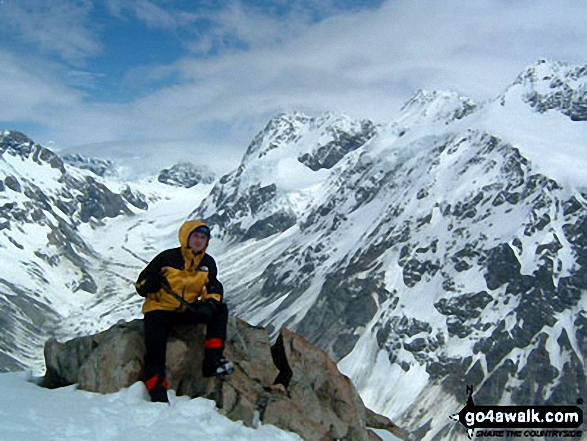 "moi" on Mount Olivier in Mount Cook  New Zealand