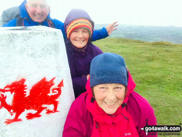 Walk po157 Mynydd Troed from Llangors (Llangorse) - On the summit of Mynydd Troed