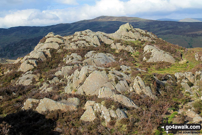 The rocky summit of Grange Fell (Brund Fell)