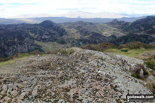 Walk c143 Brund Fell and King's How from Rosthwaite - The bare rocky summit of King's How