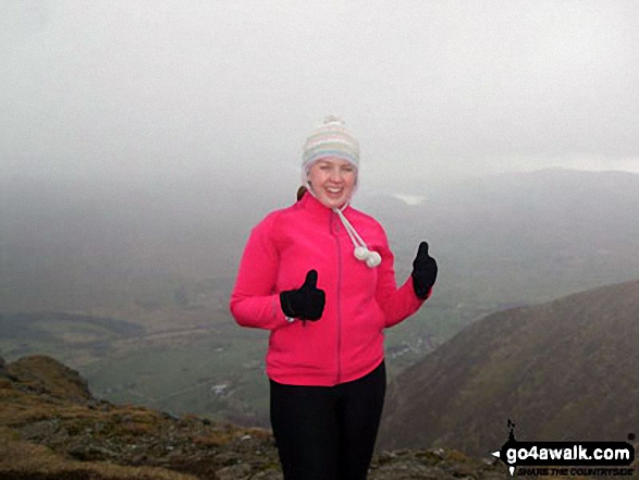 Walk c170 Blencathra or Saddleback via Hall's Fell Ridge from Threlkeld - On the top of Blencathra.